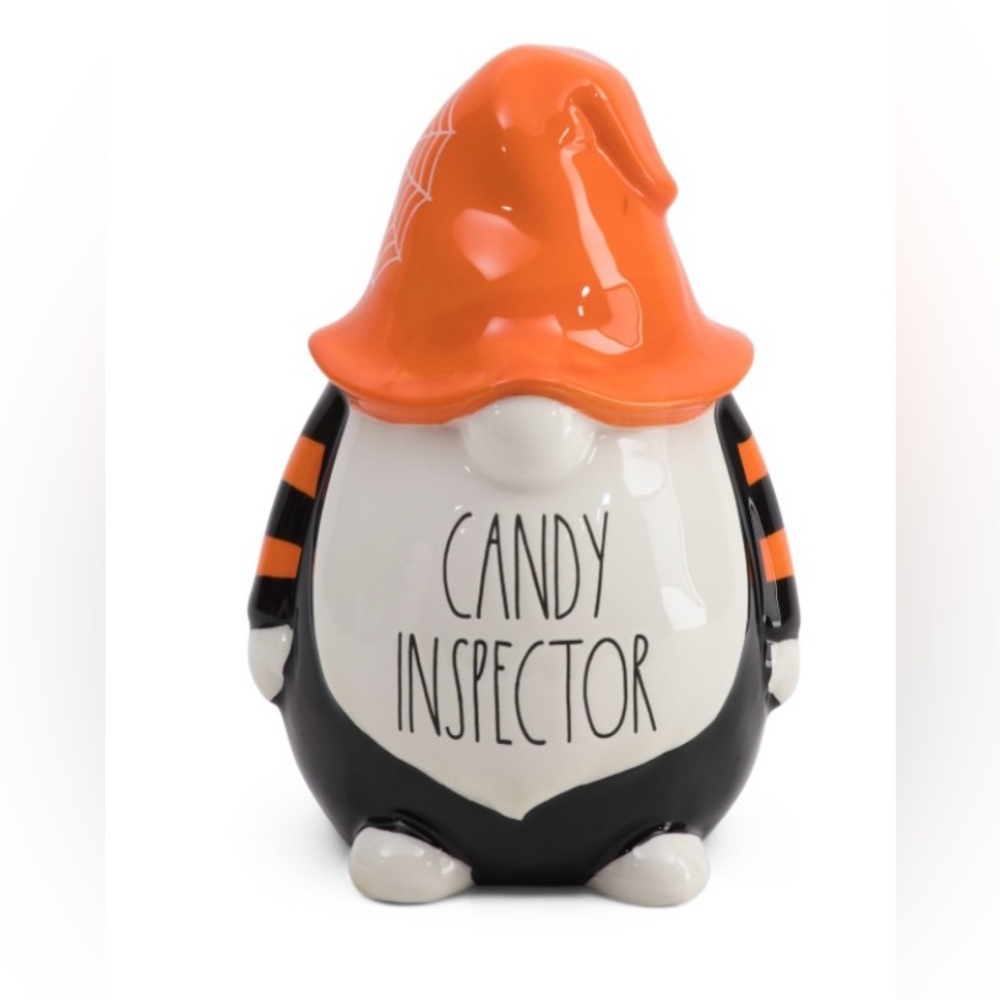 Rae Dunn Artisan Collection by Magenta Halloween ceramic “Candy Inspector” gnome